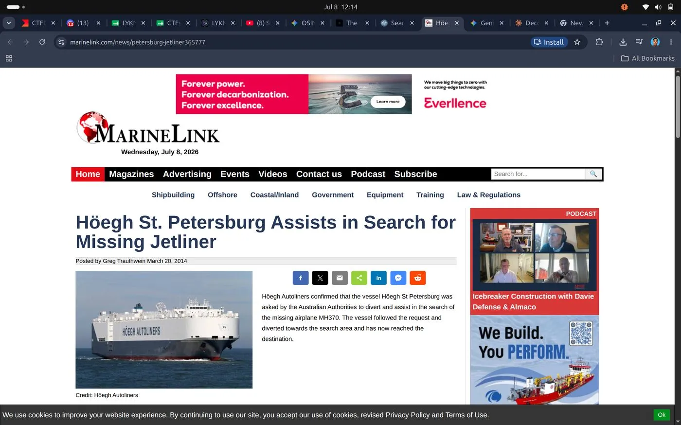 LLM-assisted research into the AMSA MH370 timeline records
